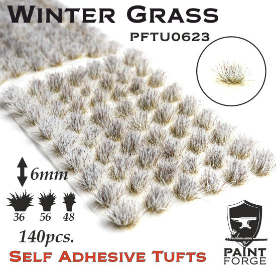 Paint Forge kępki trawki Winter Grass - 140sztuk / 6mm